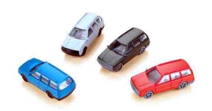 Zestaw samochodów osobowych kombi 4szt, Auhagen 43651