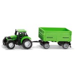 Traktor Deutz-Fahr z przyczepą 2-osiową Fortuna, Siku 1606