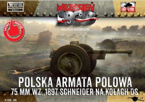 Polska armata polowa 75 mm wz. 1897 Schneider na kołach DS 2 szt., First To Fight 045