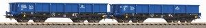 Zestaw dwóch wagonów niskoburtowych 401Zp PKP Cargo, Piko 58285