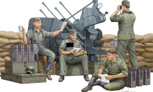 WWII German Anti-Aircraft Gun Crew, Trumpeter 00432