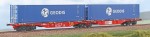 Wagon intermodalny Sggmrs 90' DB Cargo Polska z kontenerami "GEODIS" , ACME 40491