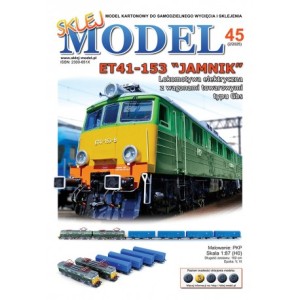 Pociąg towarowy ET41-153 JAMNIK, Sklej Model 2/2025