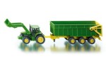Traktor John Deere z przyczepą i ładowarką, Siku 1843
