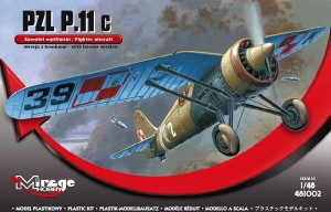 PZL P.11c z bombami, Mirage Hobby 481002